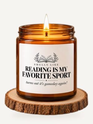 Reading Is My Favorite Sport Candle Reading Is My Favorite Sport book lover soy candle