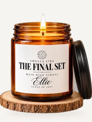 The Final Set Candle Personalized The Final Set senior volleyball soy candle